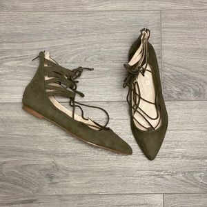 Unisa Lorisa Olive Green Ballet Flats